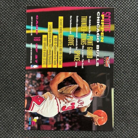 1993-94 NBA STADIUM CLUB BEAM TEAM Scottie Pippen Chicago Bulls 18/27 #18 - Picture 2 of 2